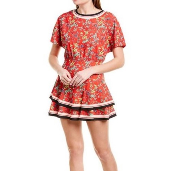 Alice + Olivia Red Floral Dress - Picture 3 of 7
